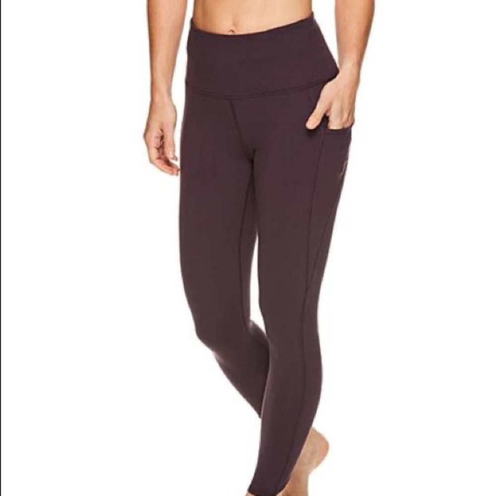 Dusty Plum Om High-Rise Pocket Yoga leggings